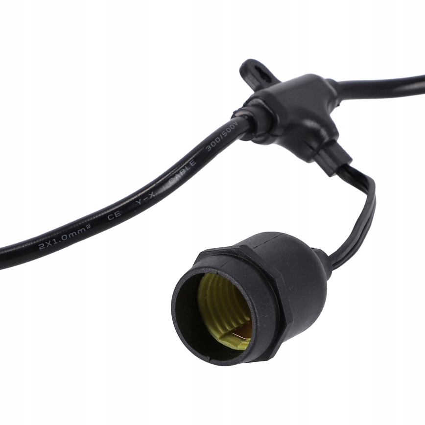 LED vanjska dekorativna girlanda 20xE27/1W/230V 20,94 m IP44 crna