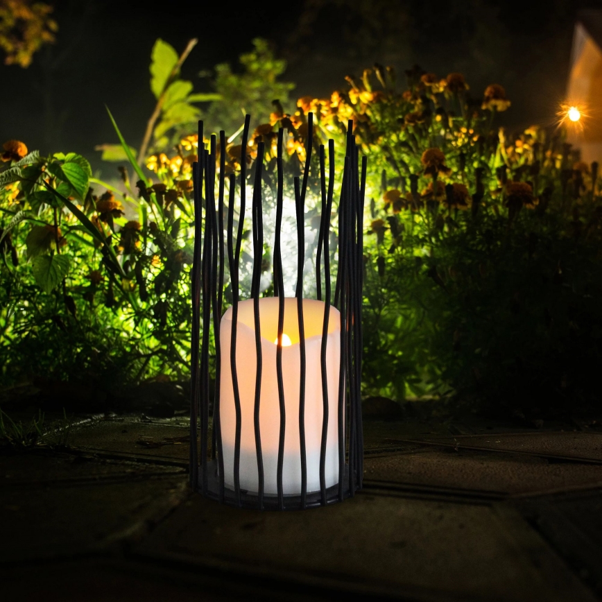 LED Vanjska dekorativna svjetiljka NYBORG LED/2xAA 22 cm IP44 topla bijela