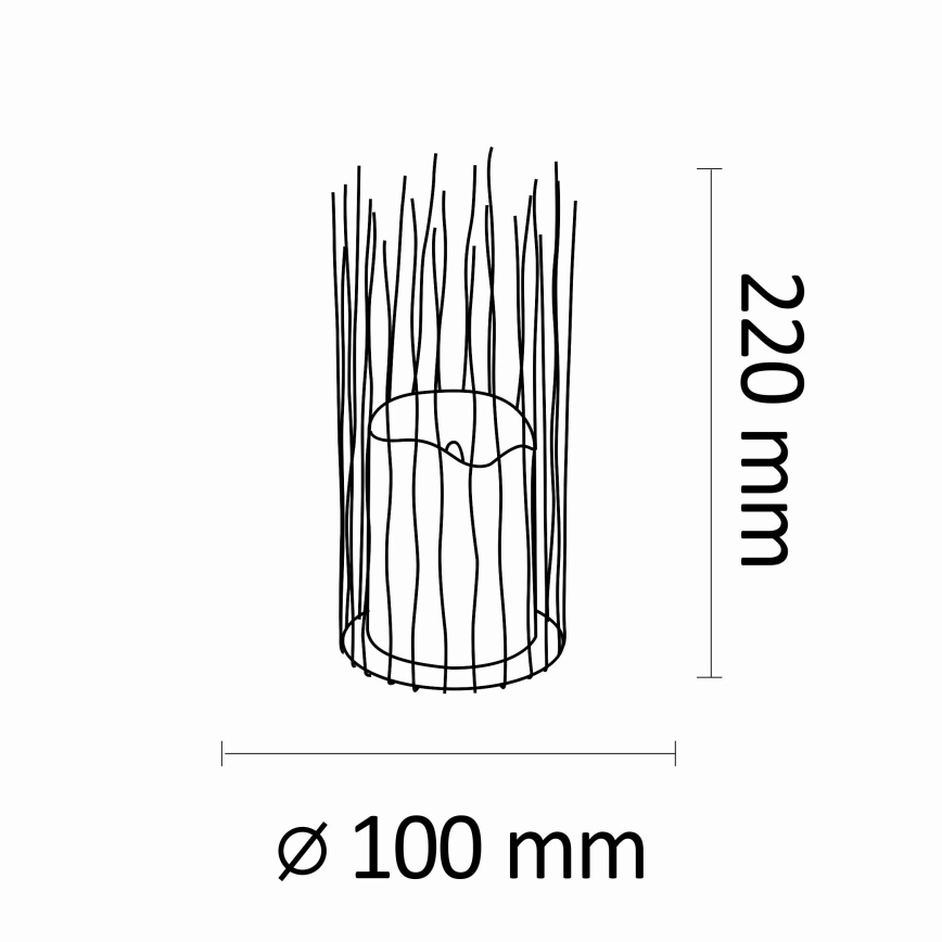 LED Vanjska dekorativna svjetiljka NYBORG LED/2xAA 22 cm IP44 topla bijela