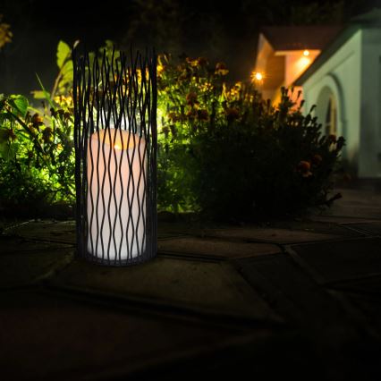 LED Vanjska dekorativna svjetiljka NYBORG LED/2xAA 35 cm IP44 topla bijela