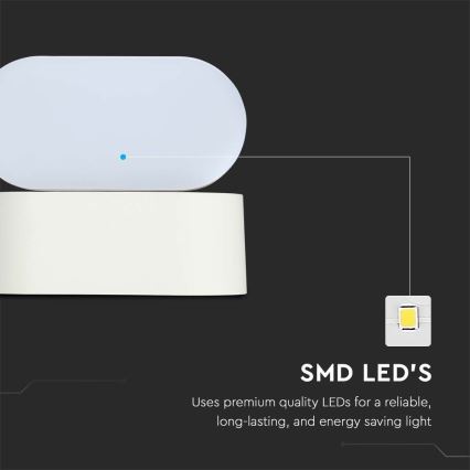 LED Vanjska fleksibilna zidna svjetiljka LED/5W/230V 3000K IP65 bijela