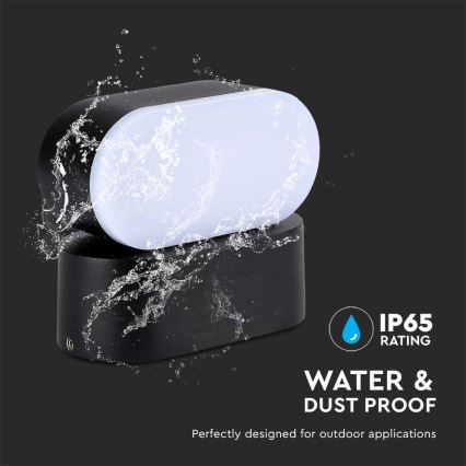 LED Vanjska fleksibilna zidna svjetiljka LED/5W/230V 3000K IP65 crna