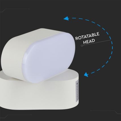 LED Vanjska fleksibilna zidna svjetiljka LED/5W/230V 4000K IP65 bijela
