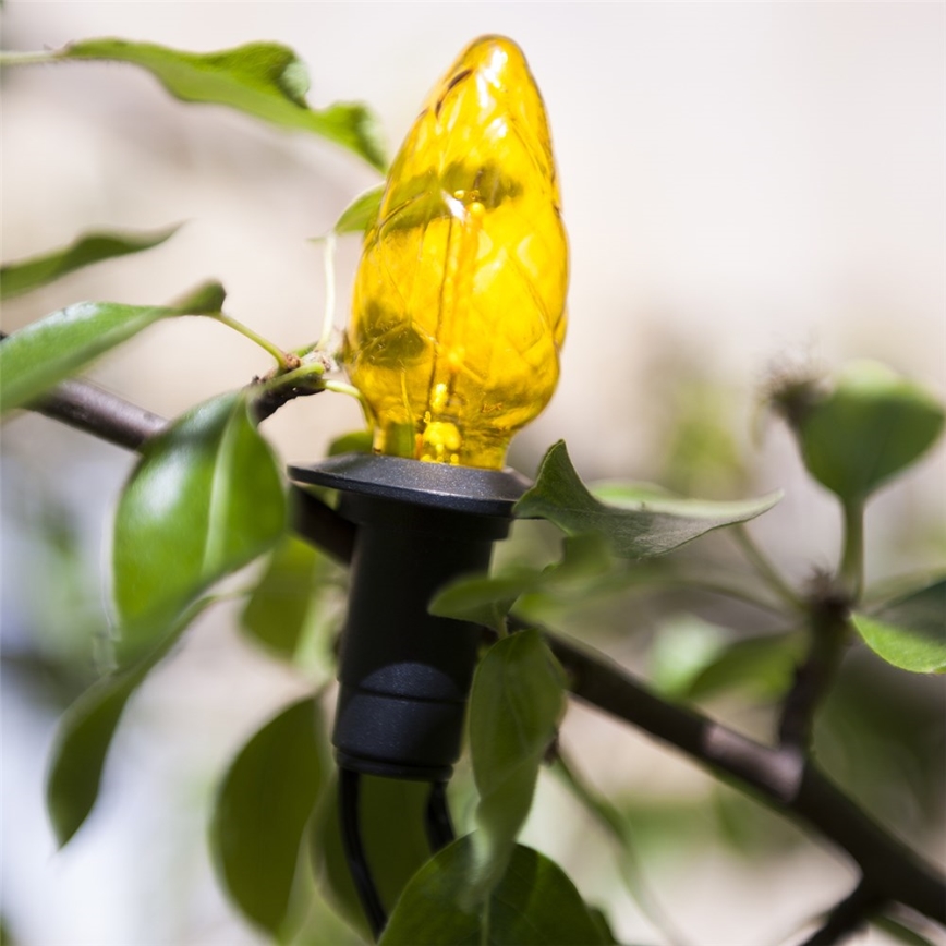 LED Vanjska girlanda CONE FILAMENT 20xE10 19m šarena/topla bijela IP44, Proizvedeno u EU