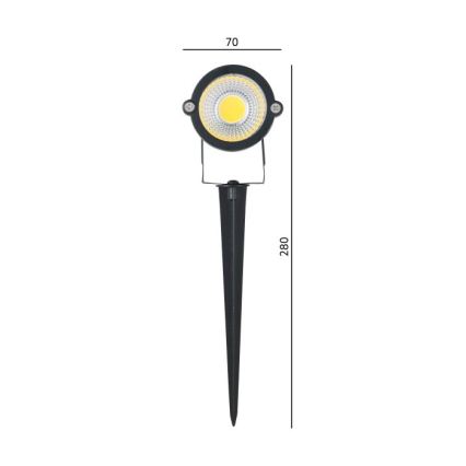 LED vanjska lampa BLAKE LED/5W/230V 4000K IP65 crna