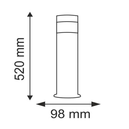 LED Vanjska lampa COLLUM 1xLED/3,6W/230V IP44 52 cm