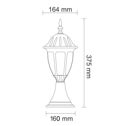 LED Vanjska lampa FLORENCJA 1xE27/10W/230V IP43