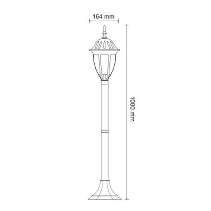 LED Vanjska lampa FLORENCJA 1xE27/10W/230V IP43