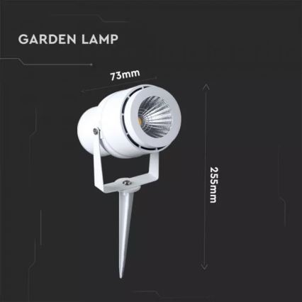 LED Vanjska lampa LED/12W/100-240V IP65 bijela - zeleno svjetlo