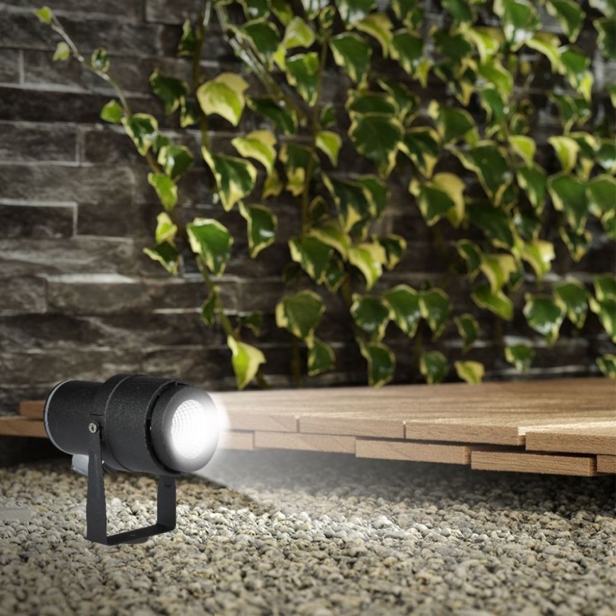 LED Vanjska lampa LED/12W/100-240V IP65 crna - zeleno svjetlo