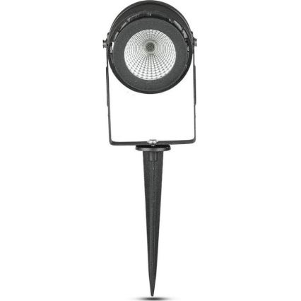 LED Vanjska lampa LED/12W/100-240V IP65 crna - zeleno svjetlo