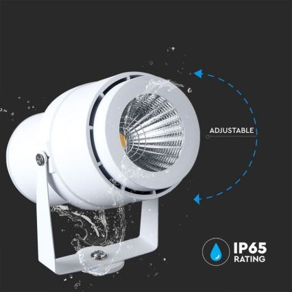 LED Vanjska lampa LED/12W/110-240V IP65 3000K bijela