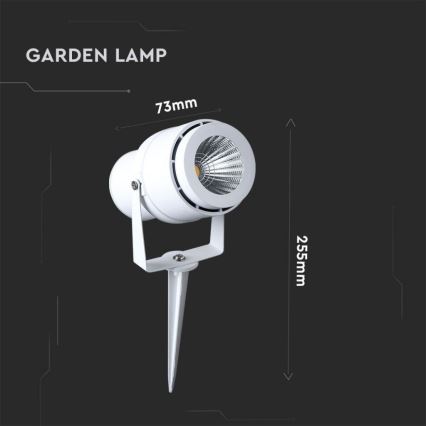 LED Vanjska lampa LED/12W/110-240V IP65 3000K bijela