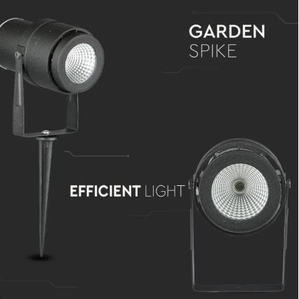 LED Vanjska lampa LED/12W/230V 3000K crna IP65