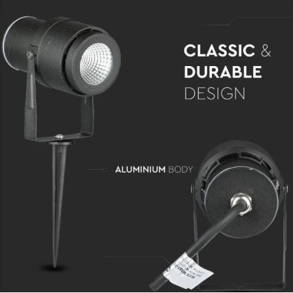 LED Vanjska lampa LED/12W/230V 3000K crna IP65