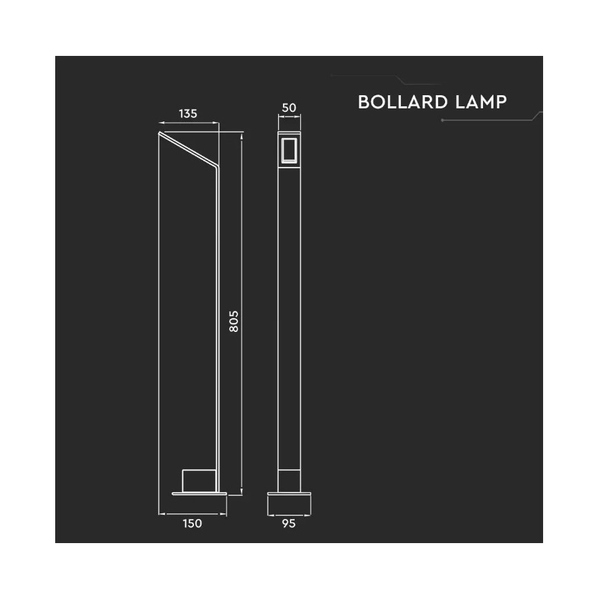 LED Vanjska lampa LED/6W/230V IP65 antracit