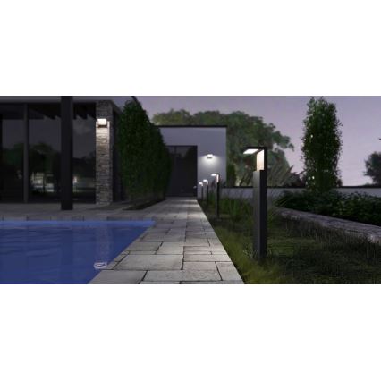 LED Vanjska lampa NATURA LED/12W/230V 4000K 60 cm IP65 smeđa/antracit