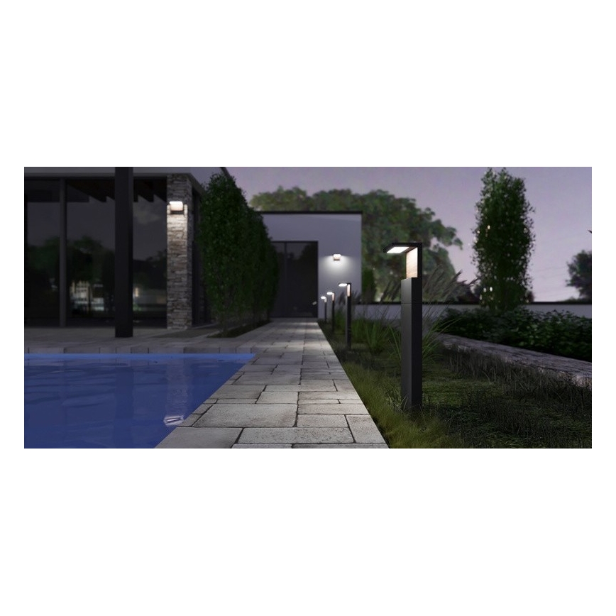 LED Vanjska lampa NATURA LED/12W/230V 4000K 60 cm IP65 smeđa/antracit