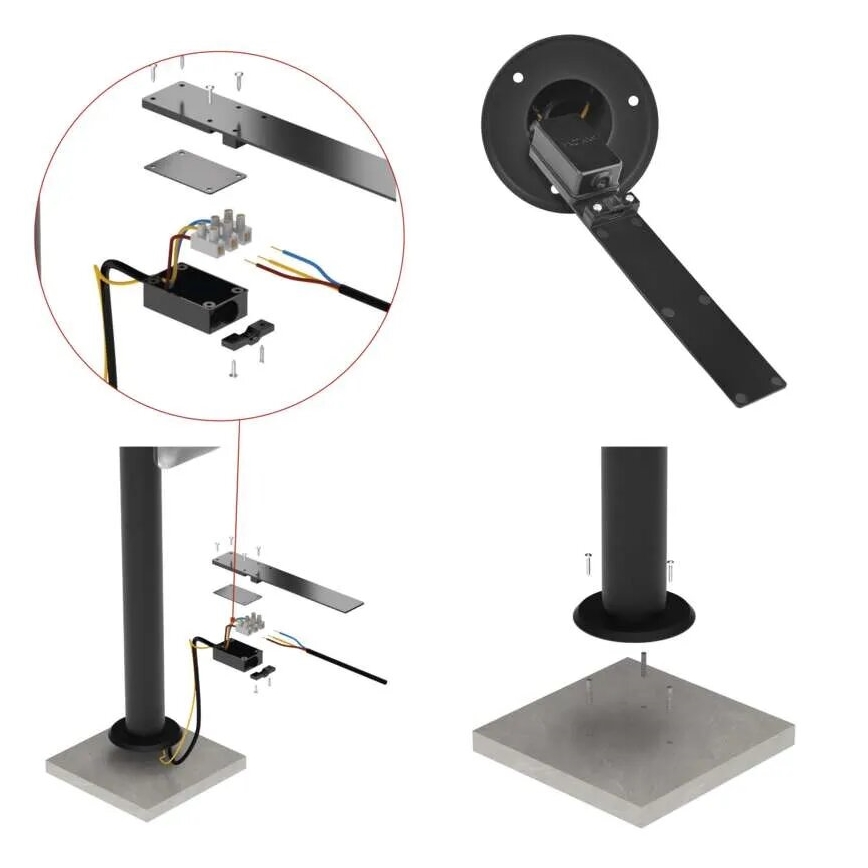 LED Vanjska lampa NIKA LED/12,5W/230V IP44 80 cm