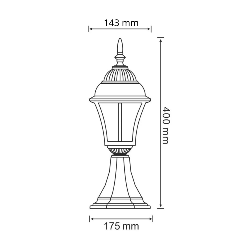 LED Vanjska lampa PARIS 2 1xE27/4,9W/230V