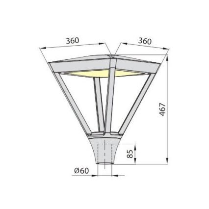 LED Vanjska lampa PARK PLUS LED/45W/230V 4000K