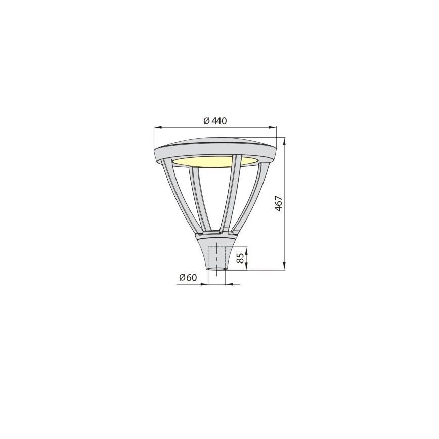 LED Vanjska lampa PARK PLUS LED/60W/230V 4000K