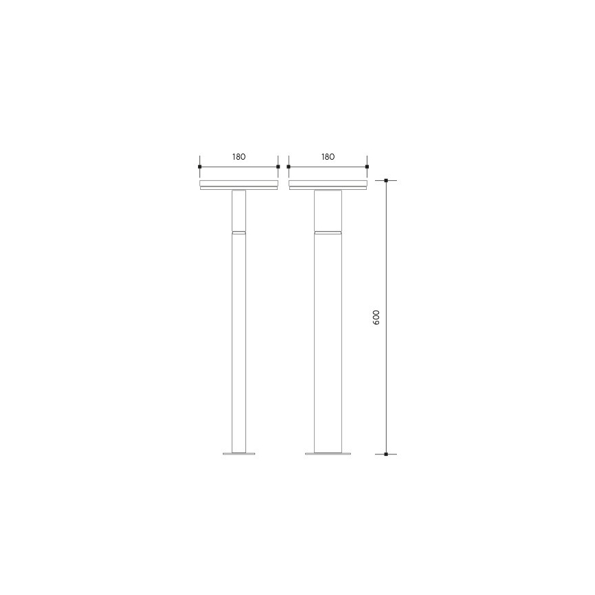 LED Vanjska lampa sa senzorom BARI LED/10W/230V 4000K 60 cm IP54 antracit