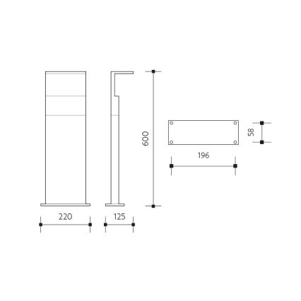 LED Vanjska lampa sa senzorom NATURA LED/12W/230V 4000K IP54 smeđa/antracit