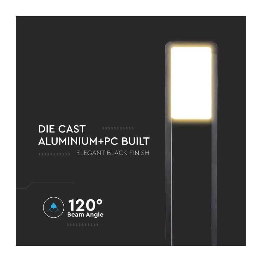 LED Vanjska lampa SAMSUNG CHIP LED/10W/230V 3000K IP65 crna