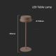 LED Vanjska prigušiva punjiva stolna lampa na dodir LED/2W/5V 4400 mAh IP54 smeđa