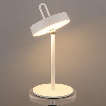 LED vanjska punjiva stolna lampa na dodir s mogućnošću prigušivanja GENTLE LED/1,5W/3,7V 3000 mAh IP44 bijela