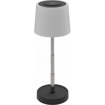 LED vanjska punjiva stolna svjetiljka s prigušivanjem LED/2W/5V IP44 1200 mAh siva