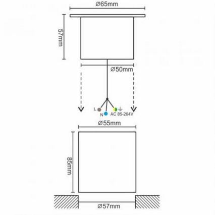 LED Vanjska rasvjeta za kućni prilaz LED/4W/85-264V IP67 2800K