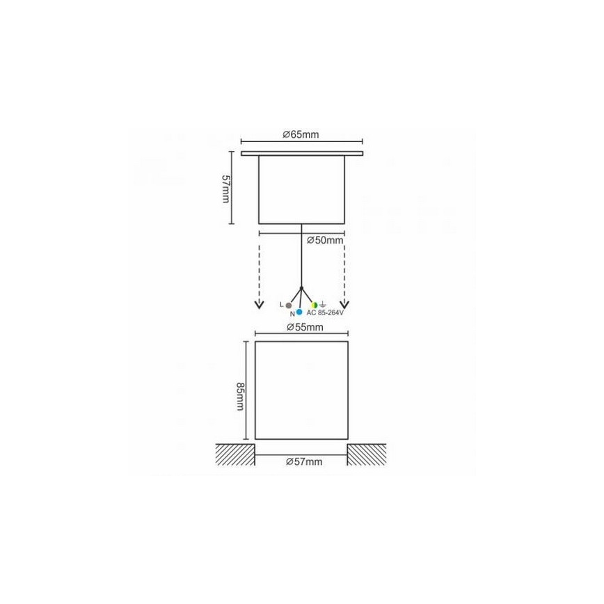 LED Vanjska rasvjeta za kućni prilaz LED/4W/85-264V IP67 2800K