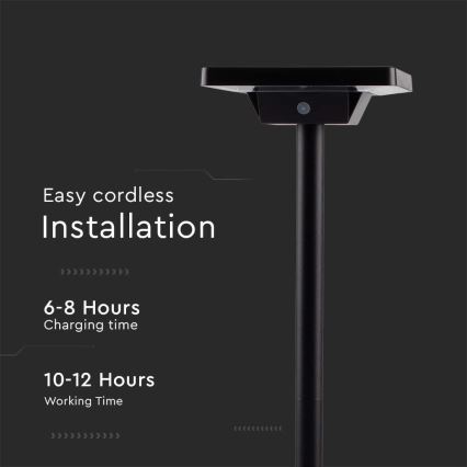 LED Vanjska solarna lampa 2u1 LED/2W/3,7V IP65 3000/4000/6500K 2600 mAh