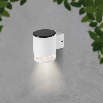 LED Vanjska solarna zidna svjetiljka LED/1W/3,7V 3000K IP54 1200 mAh bijela