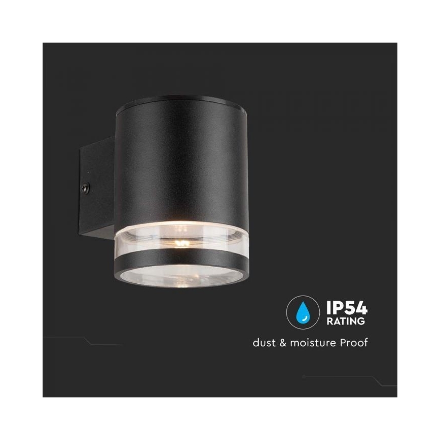 LED Vanjska solarna zidna svjetiljka LED/1W/3,7V 3000K IP54 1200 mAh crna