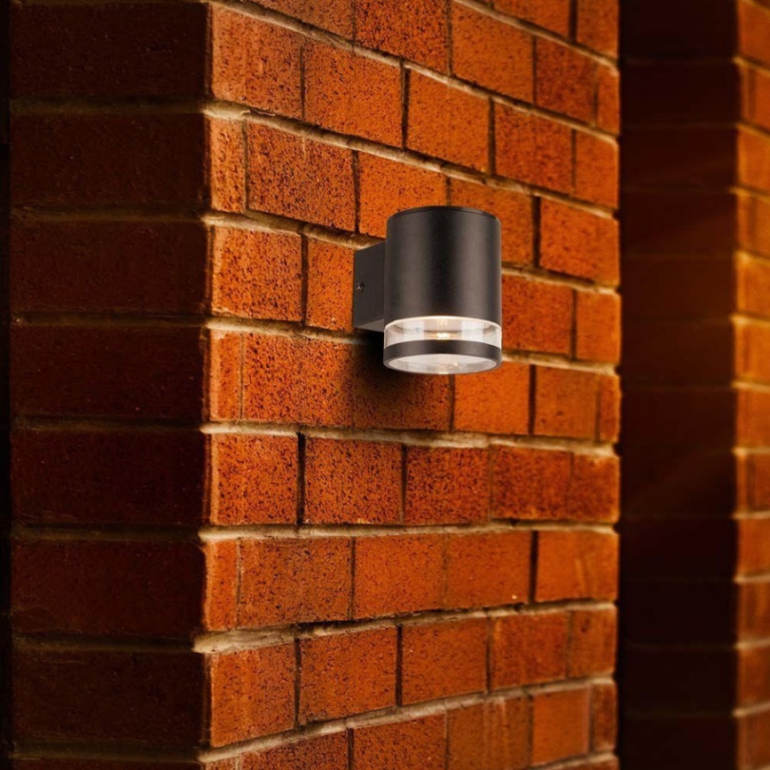 LED Vanjska solarna zidna svjetiljka sa senzorom LED/1W/3,7V 3000K IP54 crna