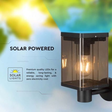LED Vanjska solarna zidna svjetiljka sa senzorom LED/2,5W/3,7V 3000K IP54 2000 mAh