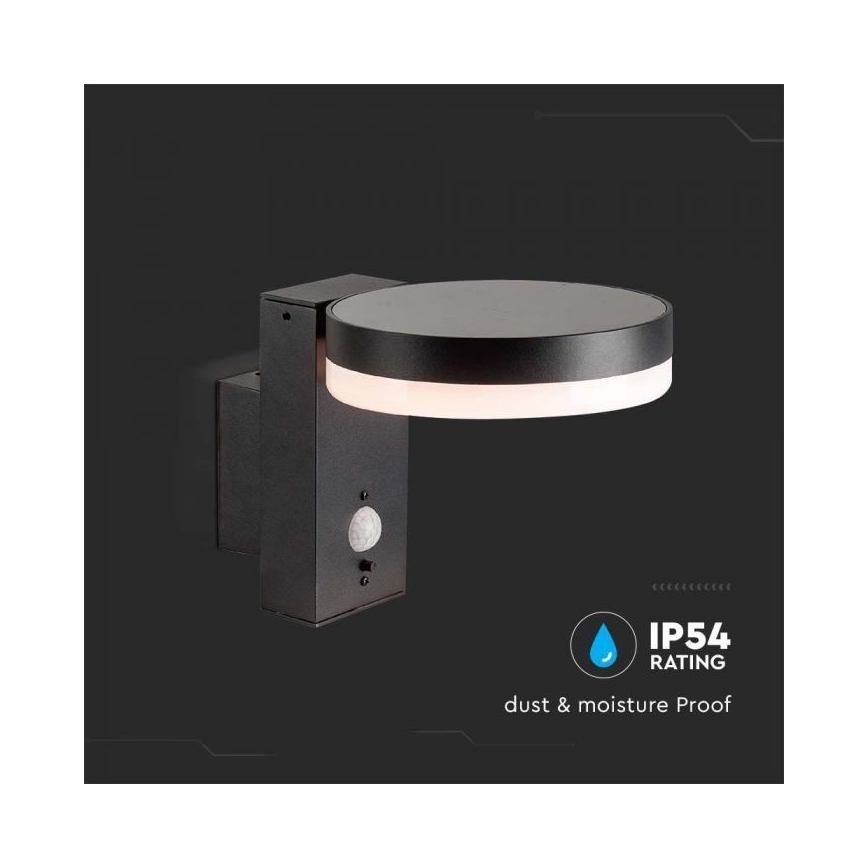LED Vanjska solarna zidna svjetiljka sa senzorom LED/5,5W/3,7V 3000K IP54