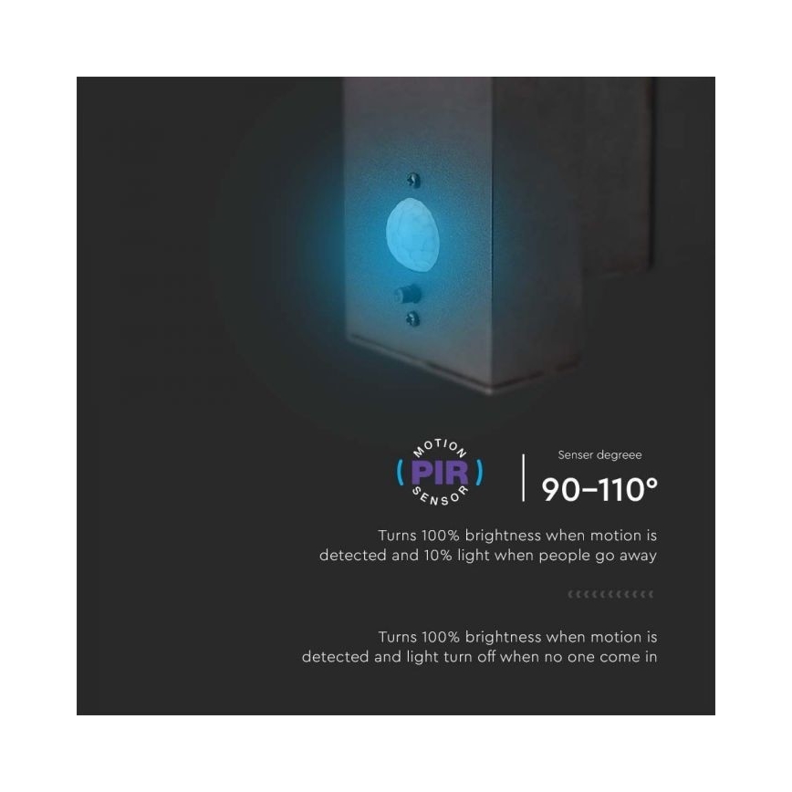 LED Vanjska solarna zidna svjetiljka sa senzorom LED/5,5W/3,7V 3000K IP54