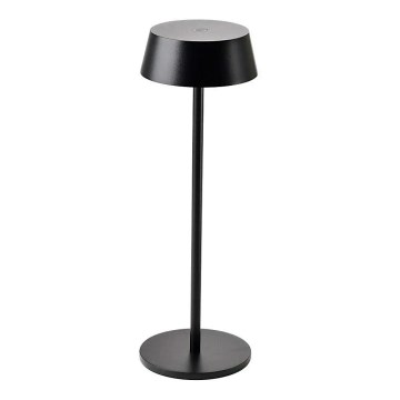 LED Vanjska stolna lampa na dodir s mogućnošću prigušivanja, punjiva, LED/2W/5V, 4400 mAh, IP54, crna