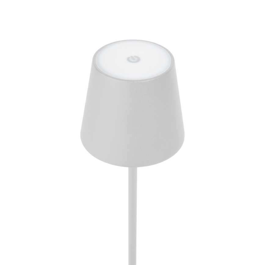 LED vanjska punjiva stolna lampa s prigušivanjem LED/4W/4000 mAh 3000/4000/5500K IP44 bijela