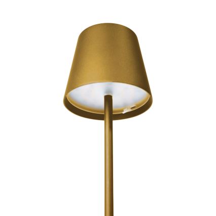 LED vanjska punjiva stolna svjetiljka s prigušivanjem LED/4W/4000 mAh 3000/4000/5500K IP44 zlatna