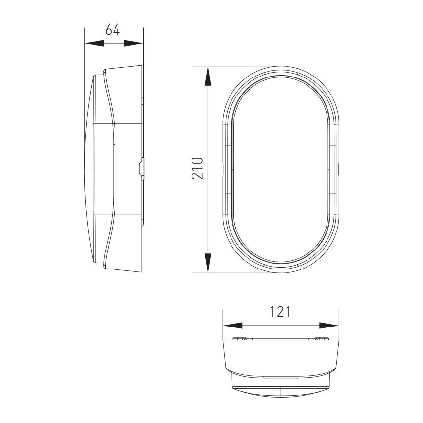 LED Vanjska stropna svjetiljka LED/12W/230V 3000/4000/6500K IP65 bijela
