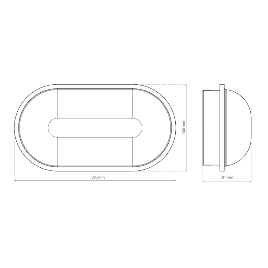 LED Vanjska stropna svjetiljka LED/20W/230V IP65 bijela