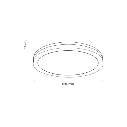 LED Vanjska stropna svjetiljka MARLON LED/12W/230V 4000K IP54 crna