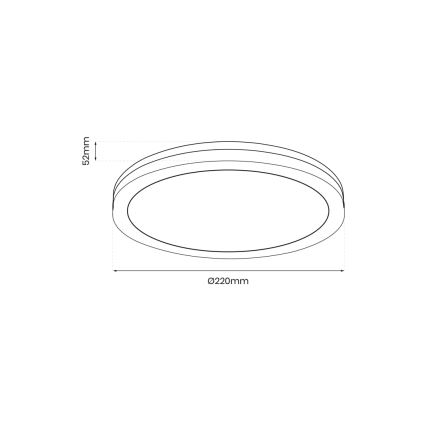 LED Vanjska stropna svjetiljka MARLON LED/18W/230V 4000K IP54 crna