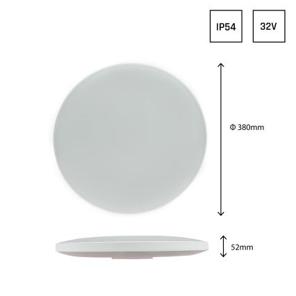 LED Vanjska stropna svjetiljka NYMPHEA LED/32W/230V IP54 3000K