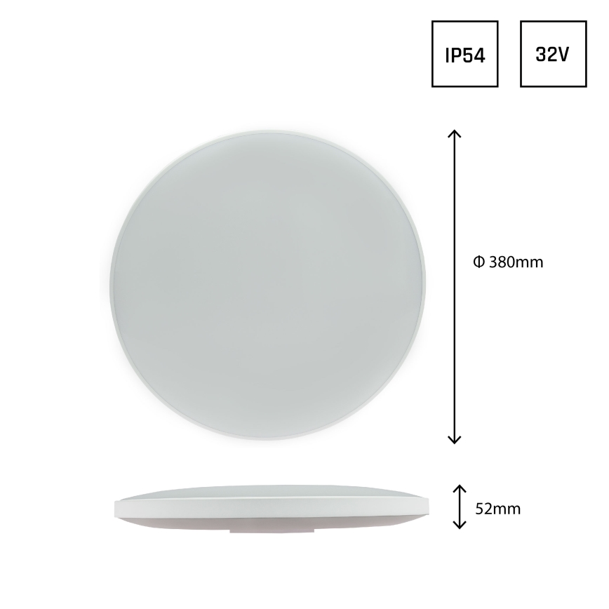 LED Vanjska stropna svjetiljka NYMPHEA LED/32W/230V IP54 6000K